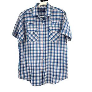 Dee Cee Ranger Western Pearl Snap Shirt Men's XL USA Cowboy Landman Rockabilly